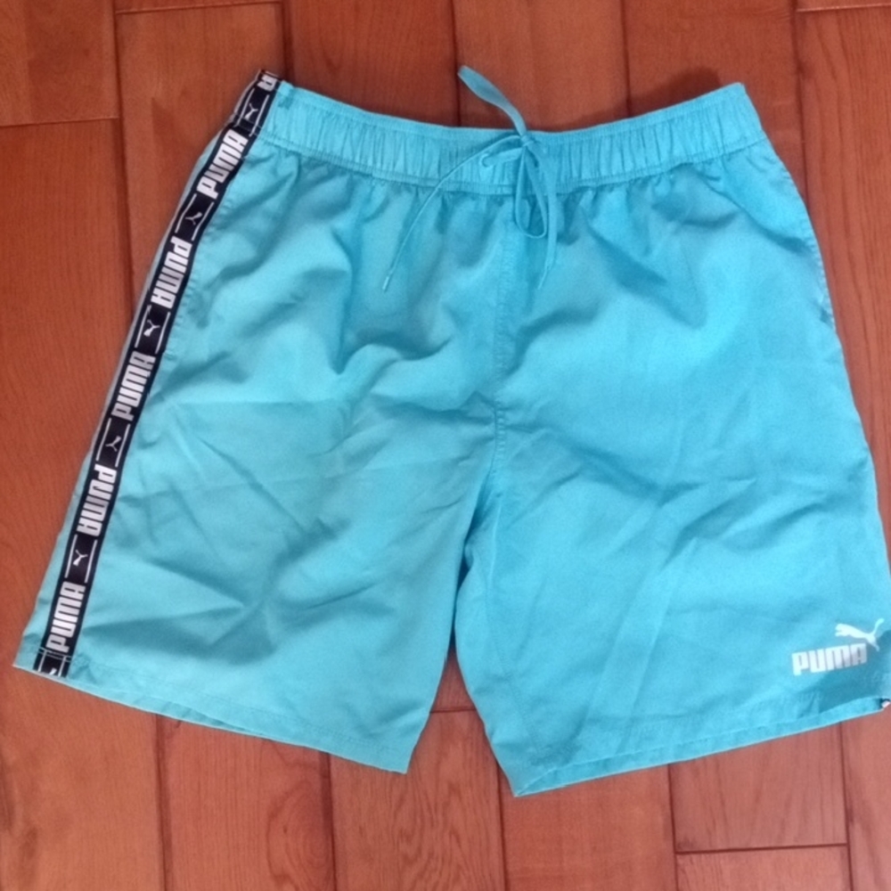 Puma Aqua Swim Shorts with Logo Tape